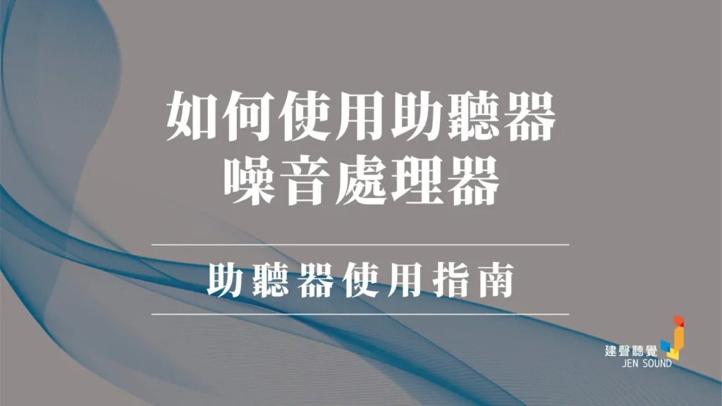 如何使用助聽器噪音處理器？