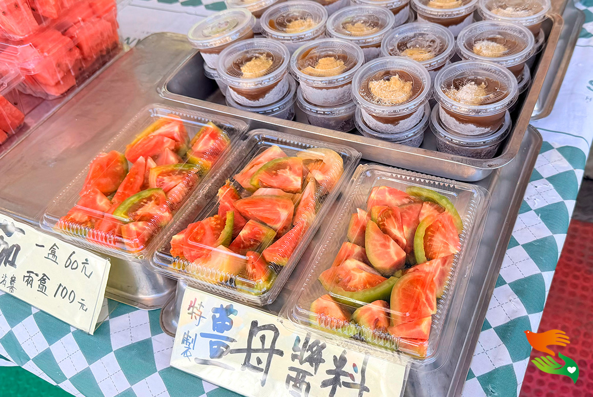 鮮果店蕃茄切片